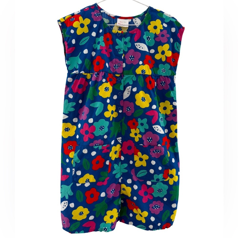 Hanna Andersson Colorful Floral Romper Girls Size 12